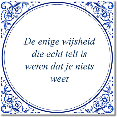 Diamond Painting De enige wijsheid die echt telt is weten dat je niets weet met Ronde steentjes 100x100 - Beste Kwaliteit